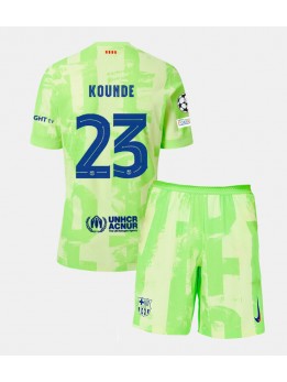 Billige Barcelona Jules Kounde #23 Tredjedraktsett Barn 2024-25 Kortermet (+ Korte bukser)